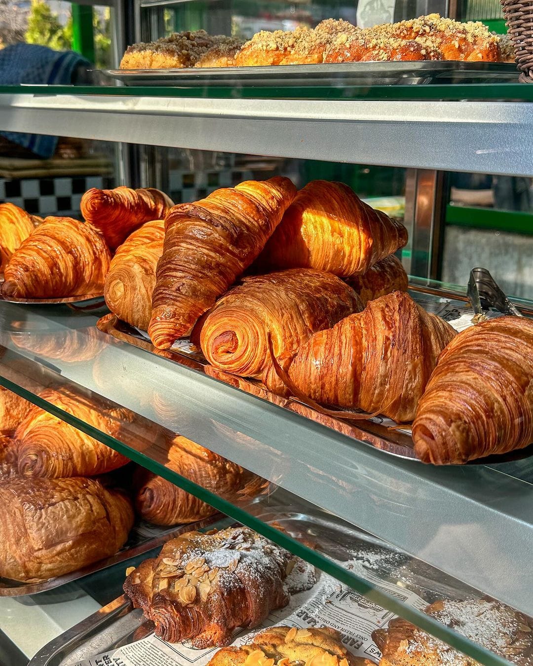 Golden butter croissants from the B4 Market bakery
